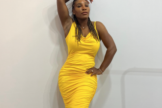 Serena Williams in yellow dress