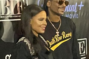 Snoop Dogg and Sanaa Lathan at screening